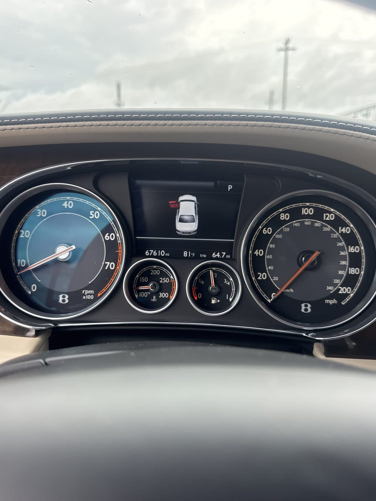 2014 Bentley Flying Spur pre-purchase inspection — odometer and instrument cluster photo