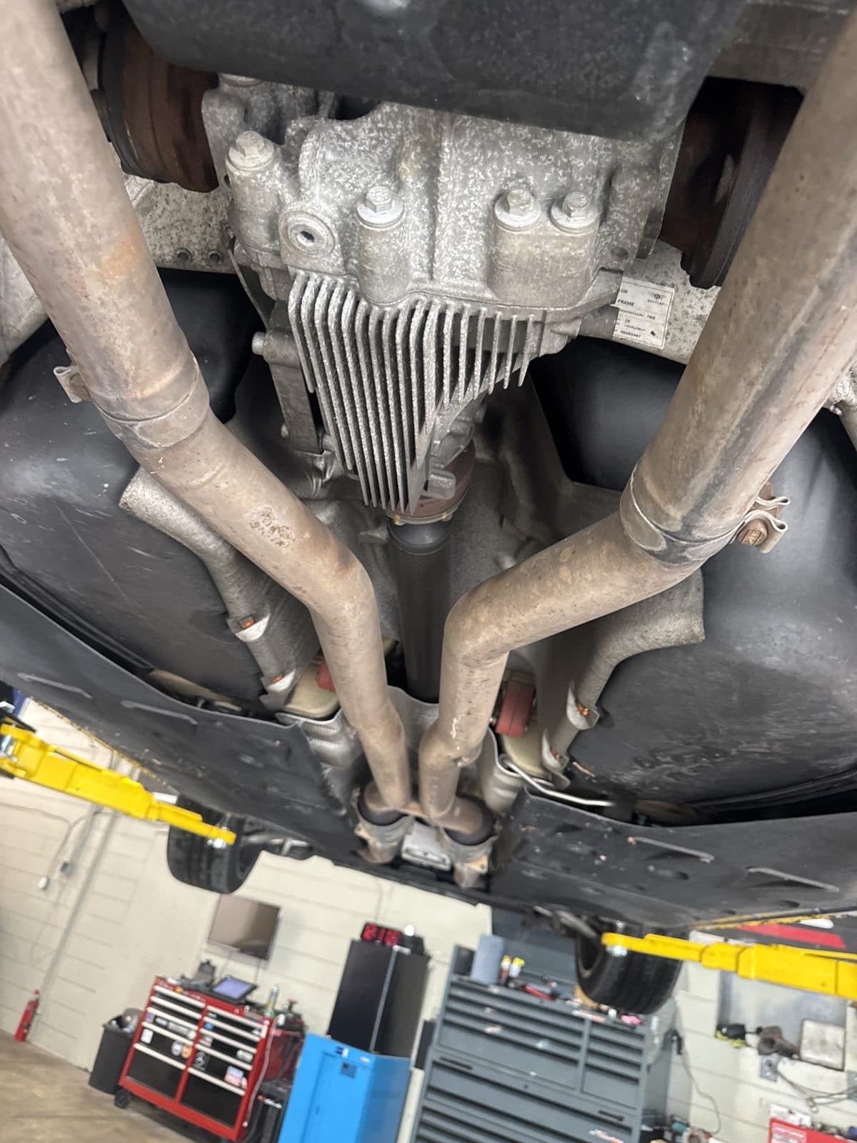 2014 Bentley Flying Spur pre-purchase inspection — undercarriage photo