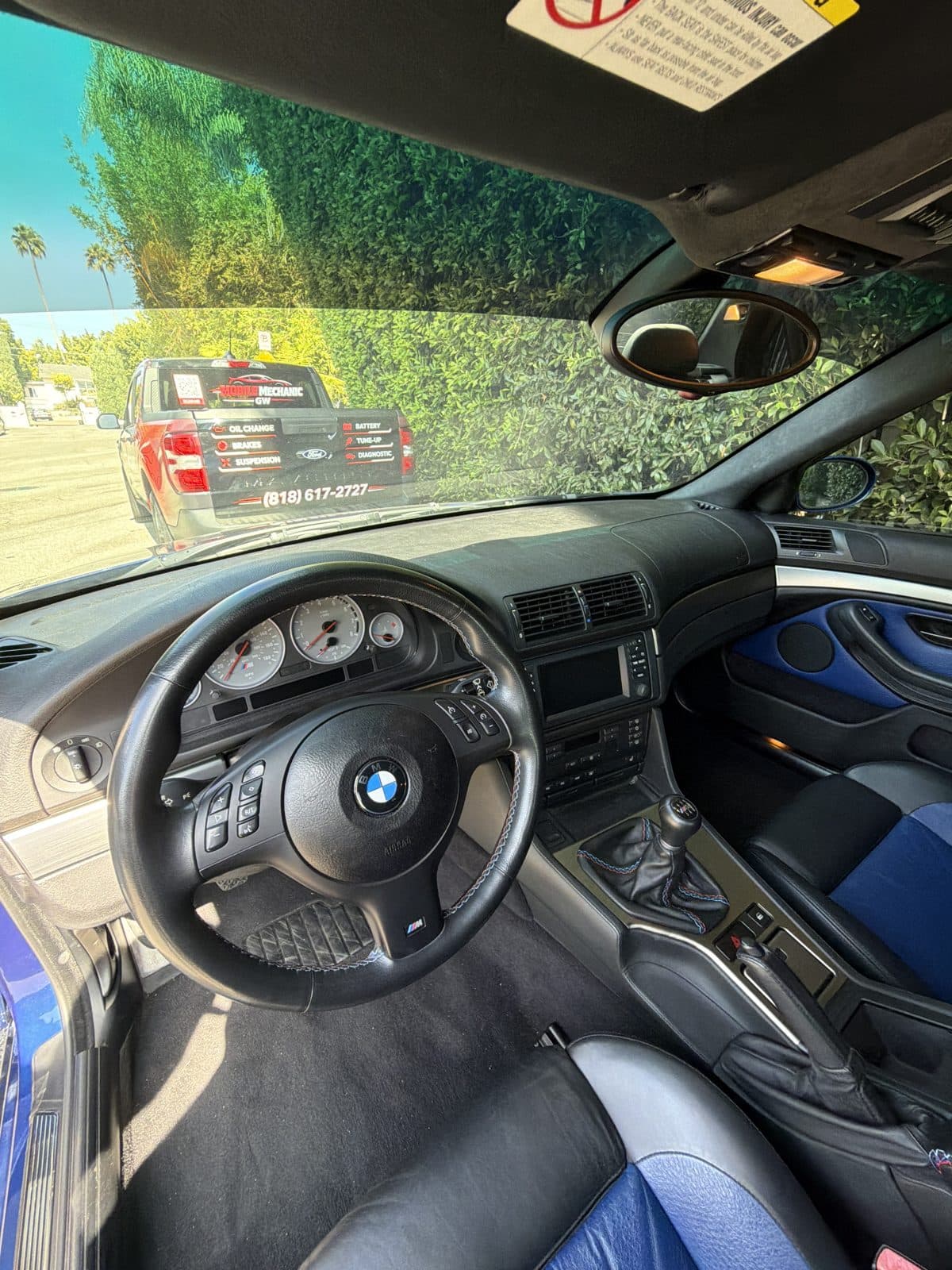2003 BMW M5 pre-purchase inspection — interior cabin photo