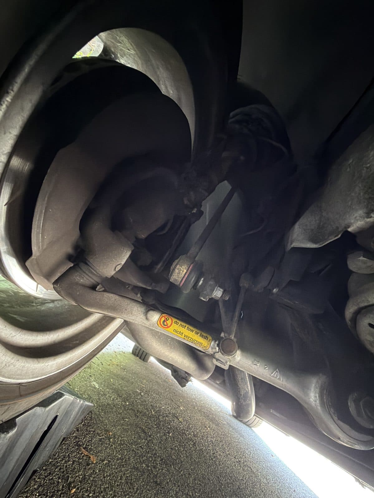 2003 BMW M5 pre-purchase inspection — undercarriage photo