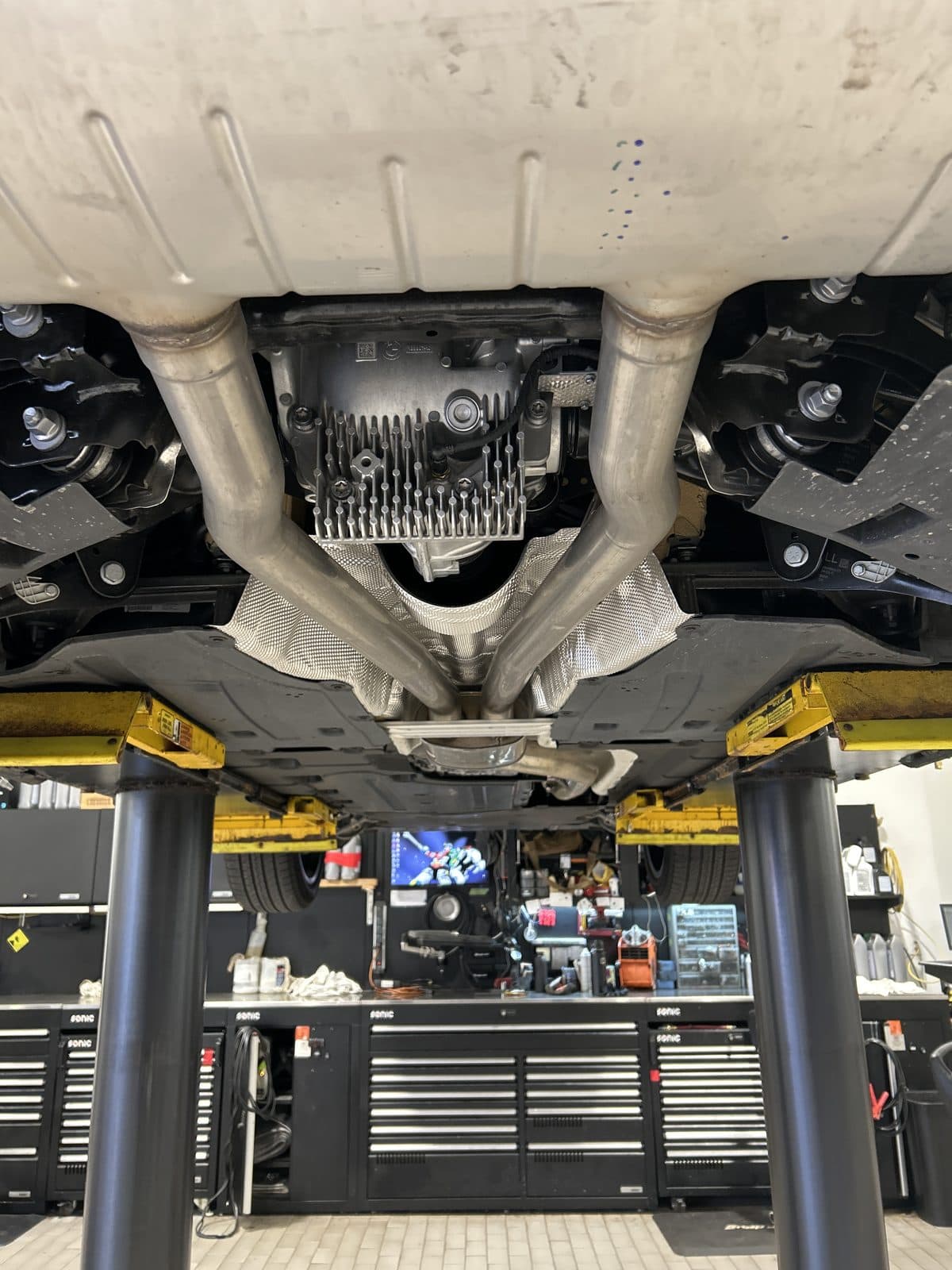 2026 BMW X3 M50 xDrive pre-purchase inspection — undercarriage photo